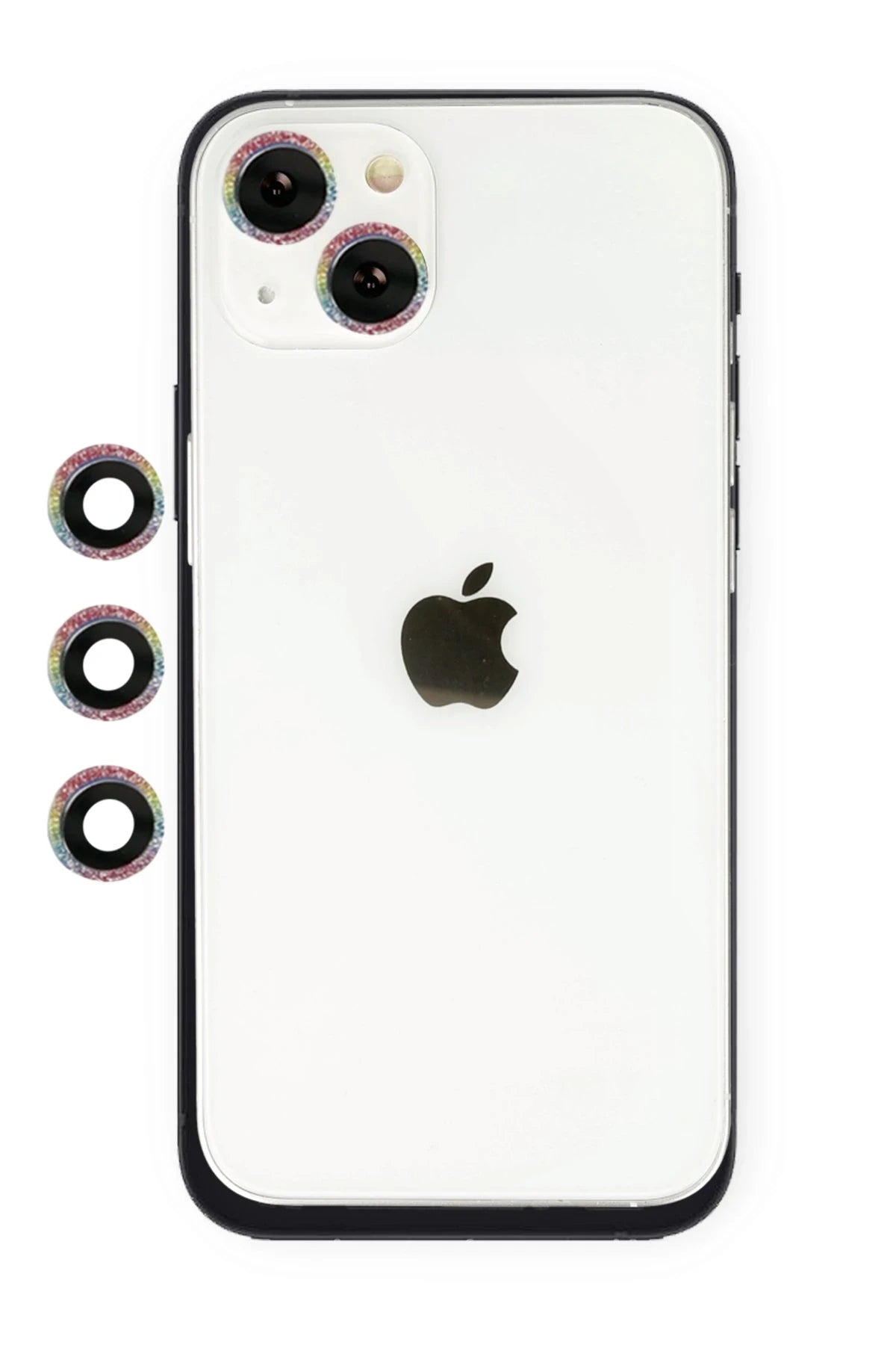 nebaktın Apple iPhone 14 Shine Kamera Lens - Rainbow 1