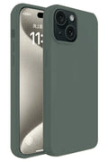 nebaktın Apple iPhone 15 Plus Kılıf First Silikon - Koyu Yeşil 1