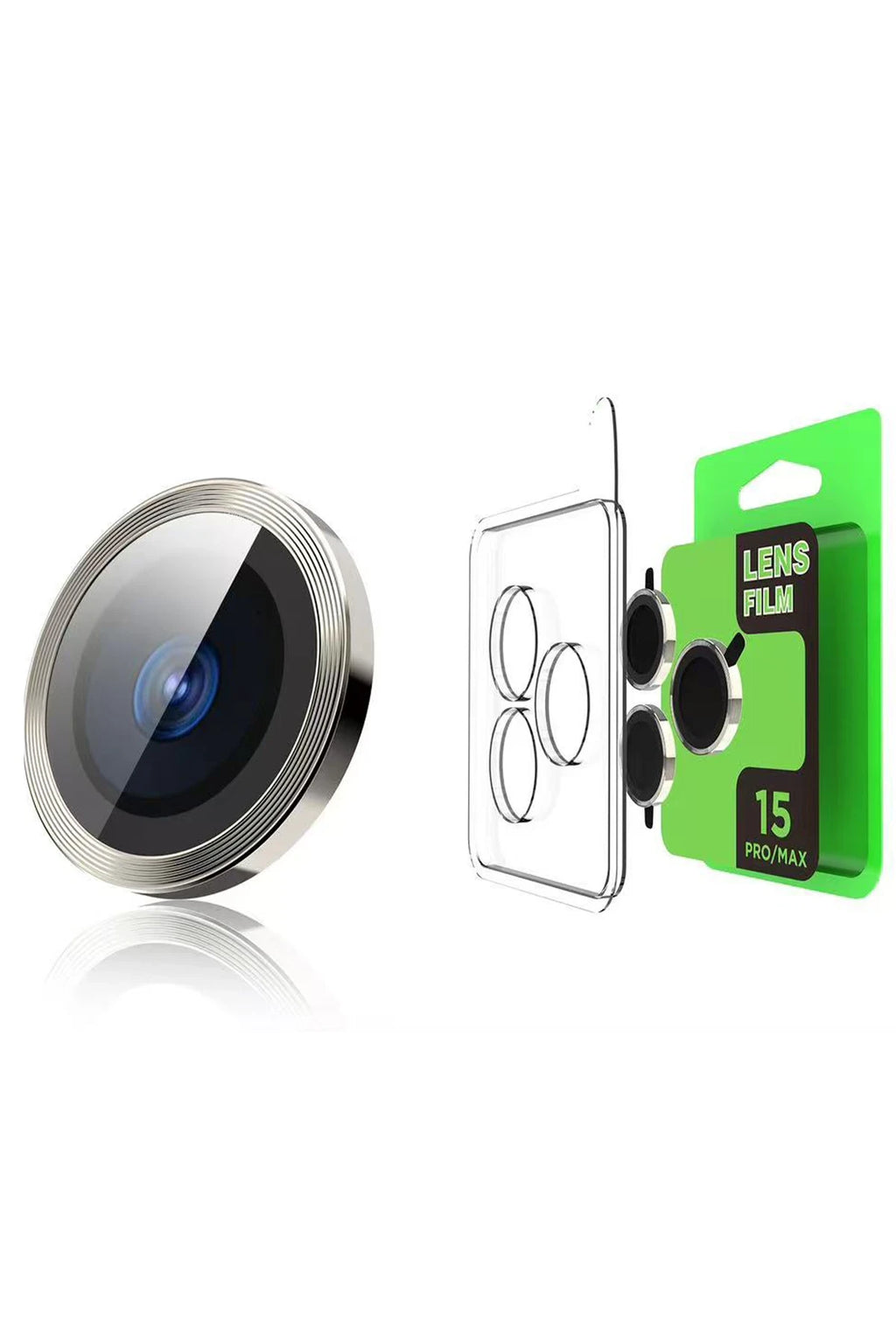 nebaktın Apple iPhone 15 Plus Raze Metal Kamera Lens - Yeşil 3