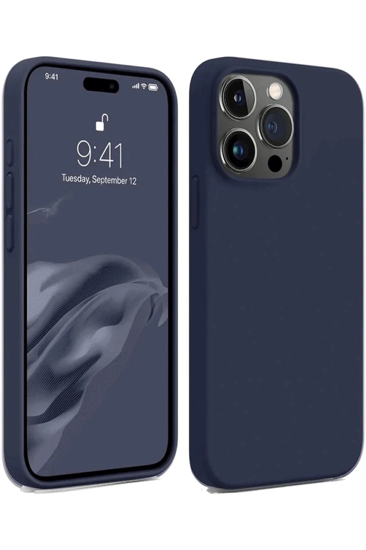 nebaktın Apple iPhone 15 Pro Kılıf First Silikon - Lacivert 1