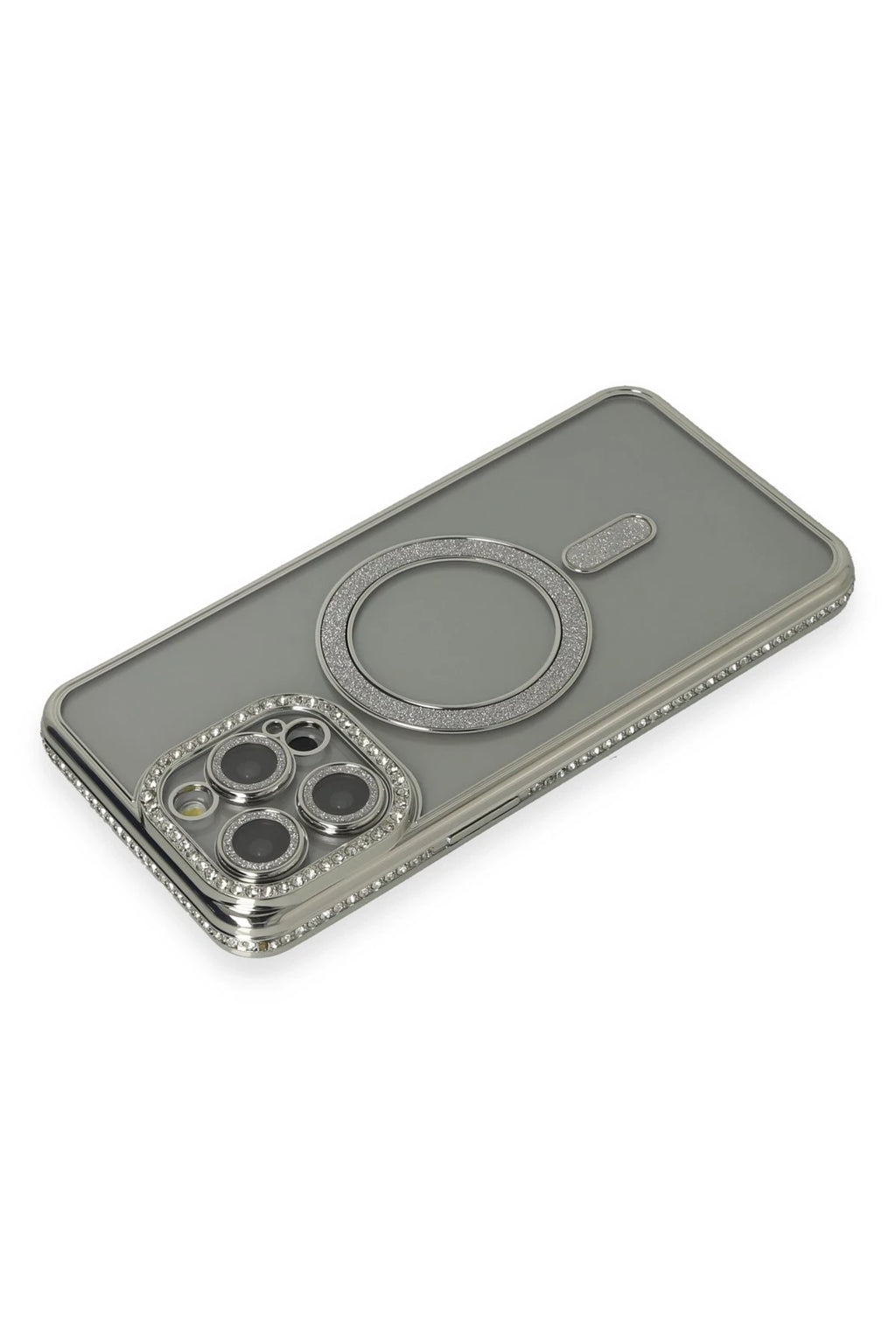 nebaktın Apple iPhone 15 Pro Kılıf Joke Simli Magneticsafe Kılıf - Gri 2