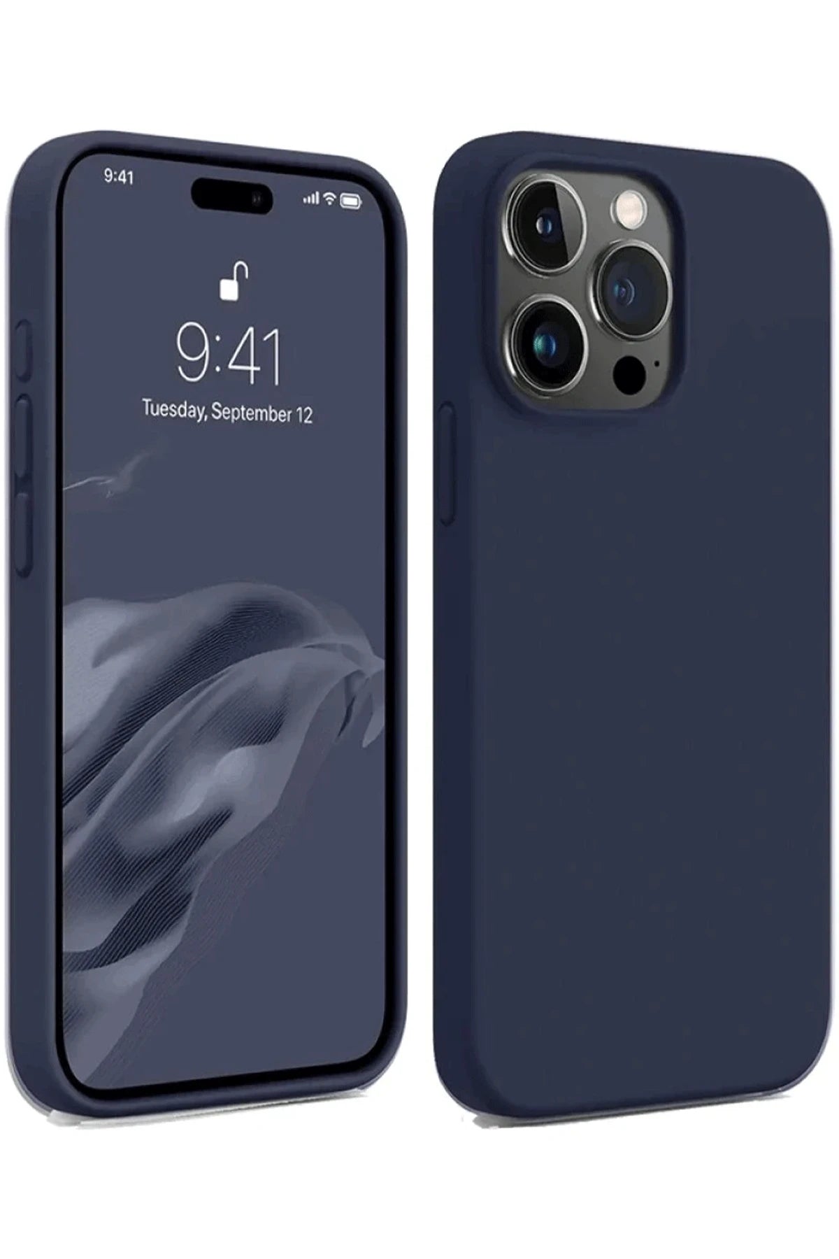 nebaktın Apple iPhone 15 Pro Max Kılıf First Silikon - Lacivert 1