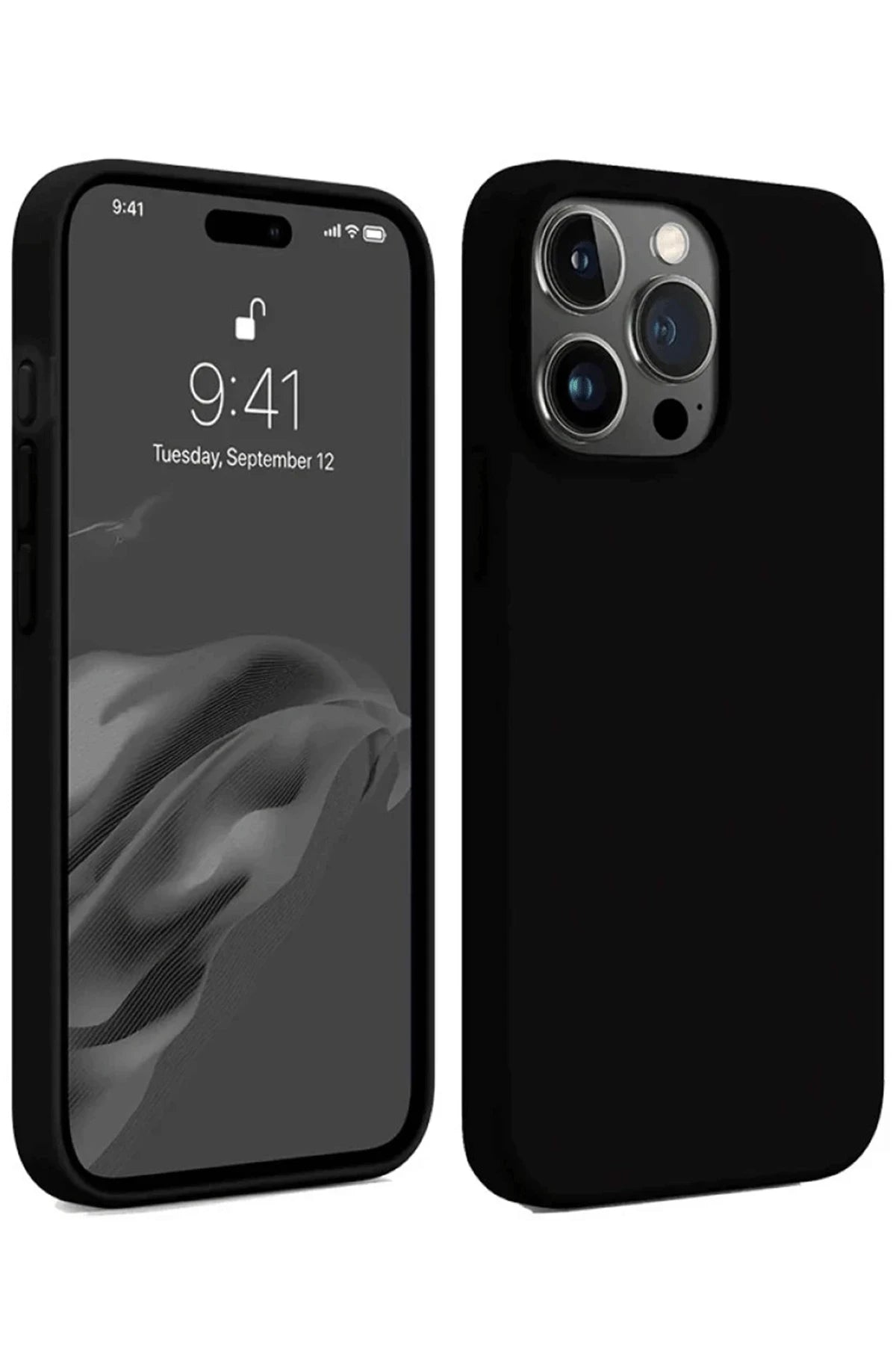 nebaktın Apple iPhone 15 Pro Max Kılıf First Silikon - Siyah 1