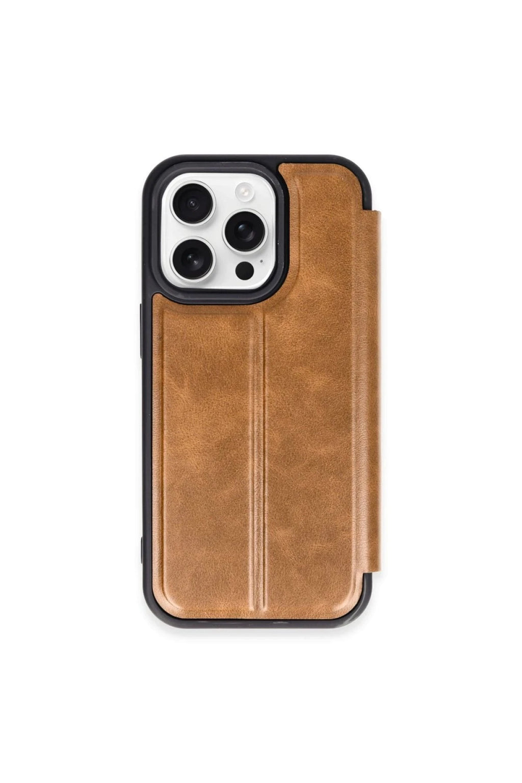 nebaktın Apple iPhone 15 Pro Max Kılıf Flip Cover - Taba 1