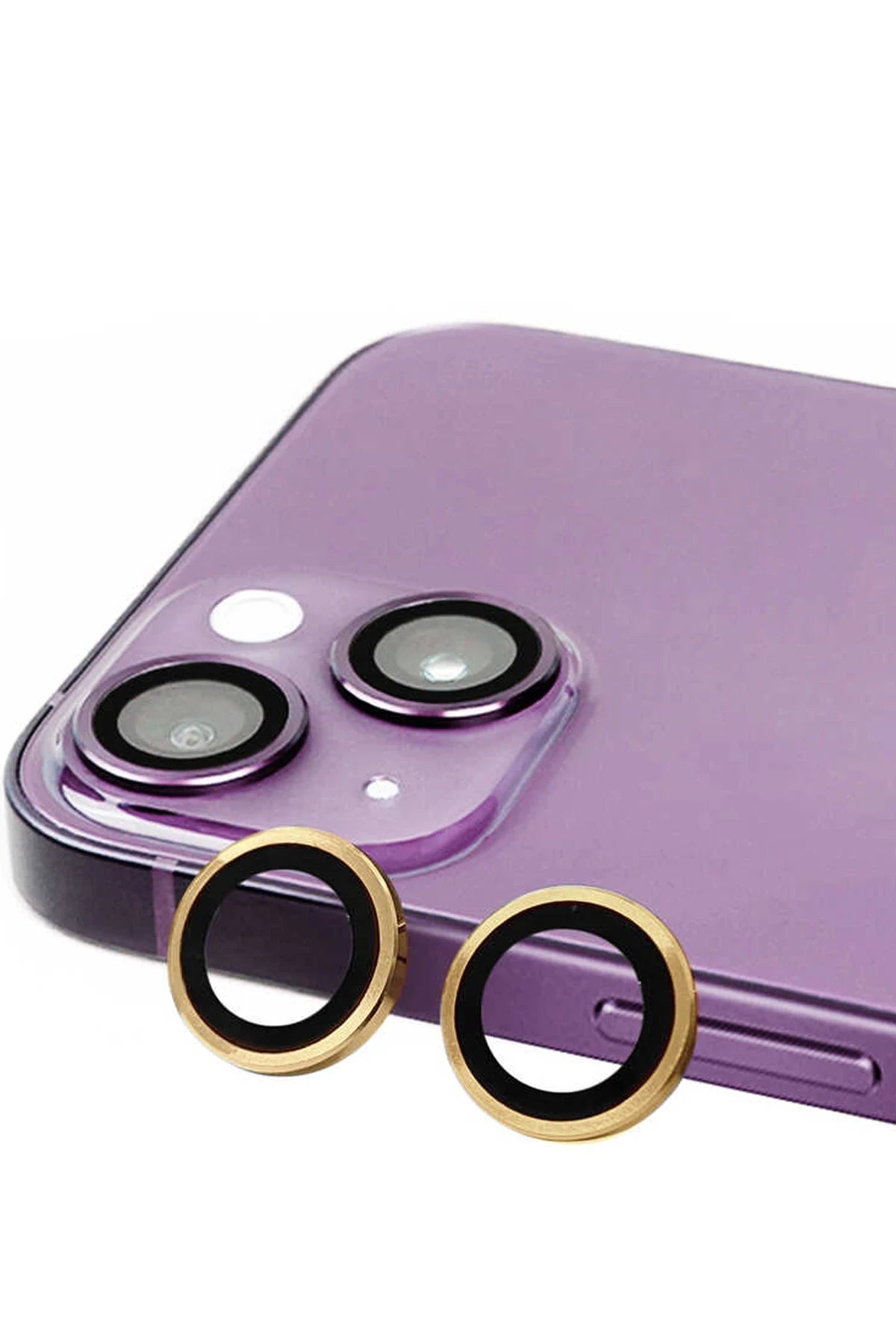 nebaktın Apple iPhone 15 Raze Metal Kamera Lens - Sarı 1