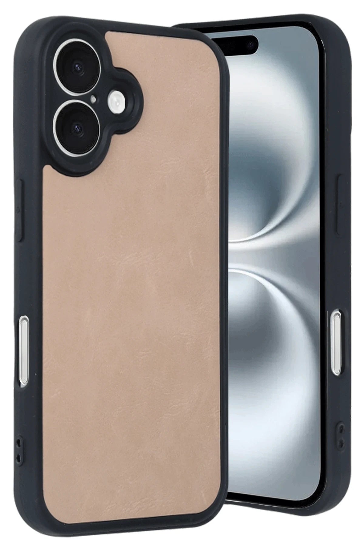 nebaktın Apple iPhone 16 Kılıf Aras Deri Kapak - Pudra 1