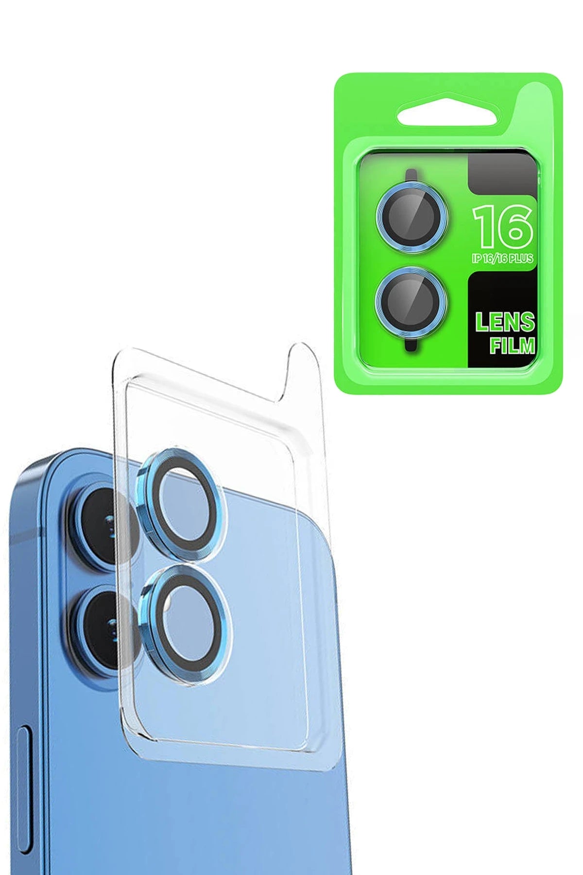 nebaktın Apple iPhone 16 Plus Raze Metal Kamera Lens - Lacivert 1