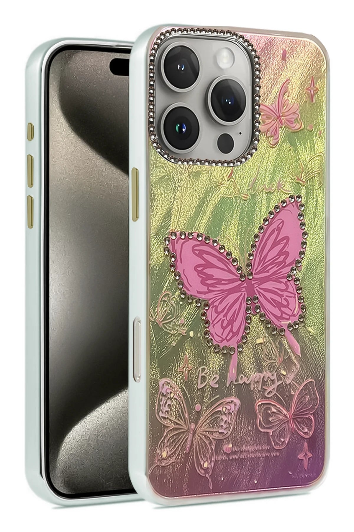 nebaktın Apple iPhone 16 Pro Max Kılıf Blade Aynalı Desenli Kapak - Desen 5 1