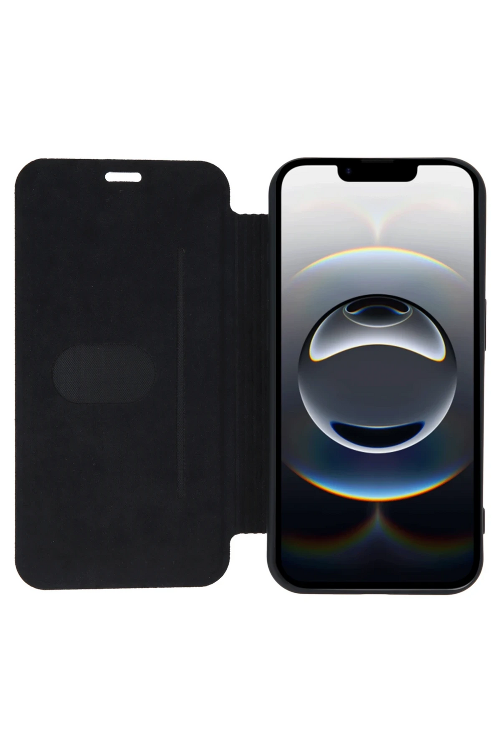 nebaktın Apple iPhone 16E Kılıf Flip Cover - Siyah 2