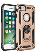 nebaktın Apple iPhone 7 Kılıf Sofya Yüzüklü Silikon Kapak - Gold 1