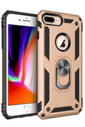 nebaktın Apple iPhone 7 Plus Kılıf Sofya Yüzüklü Silikon Kapak - Gold 1