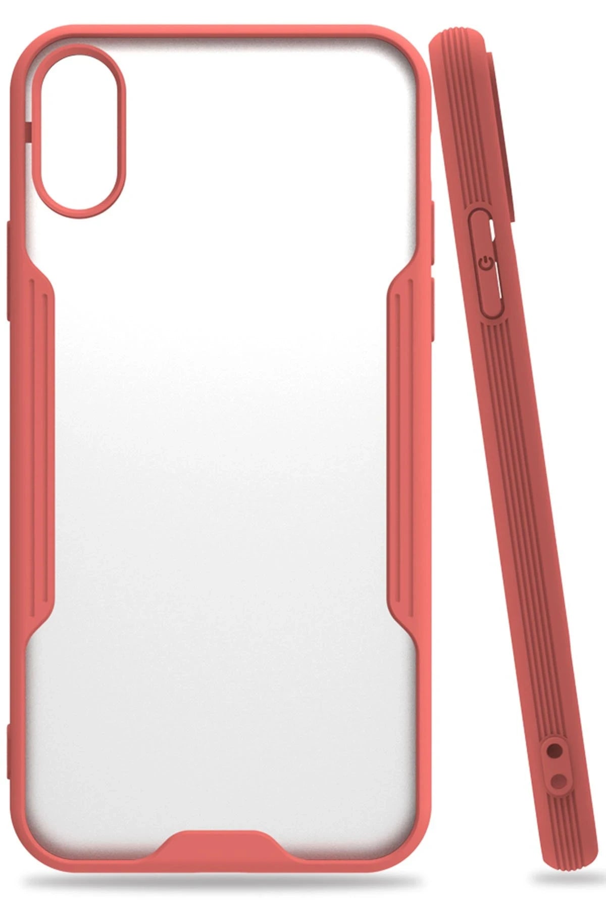 nebaktın Apple iPhone X Kılıf Platin Silikon - Pembe 1