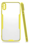 nebaktın Apple iPhone XS Max Kılıf Platin Silikon - Sarı 1