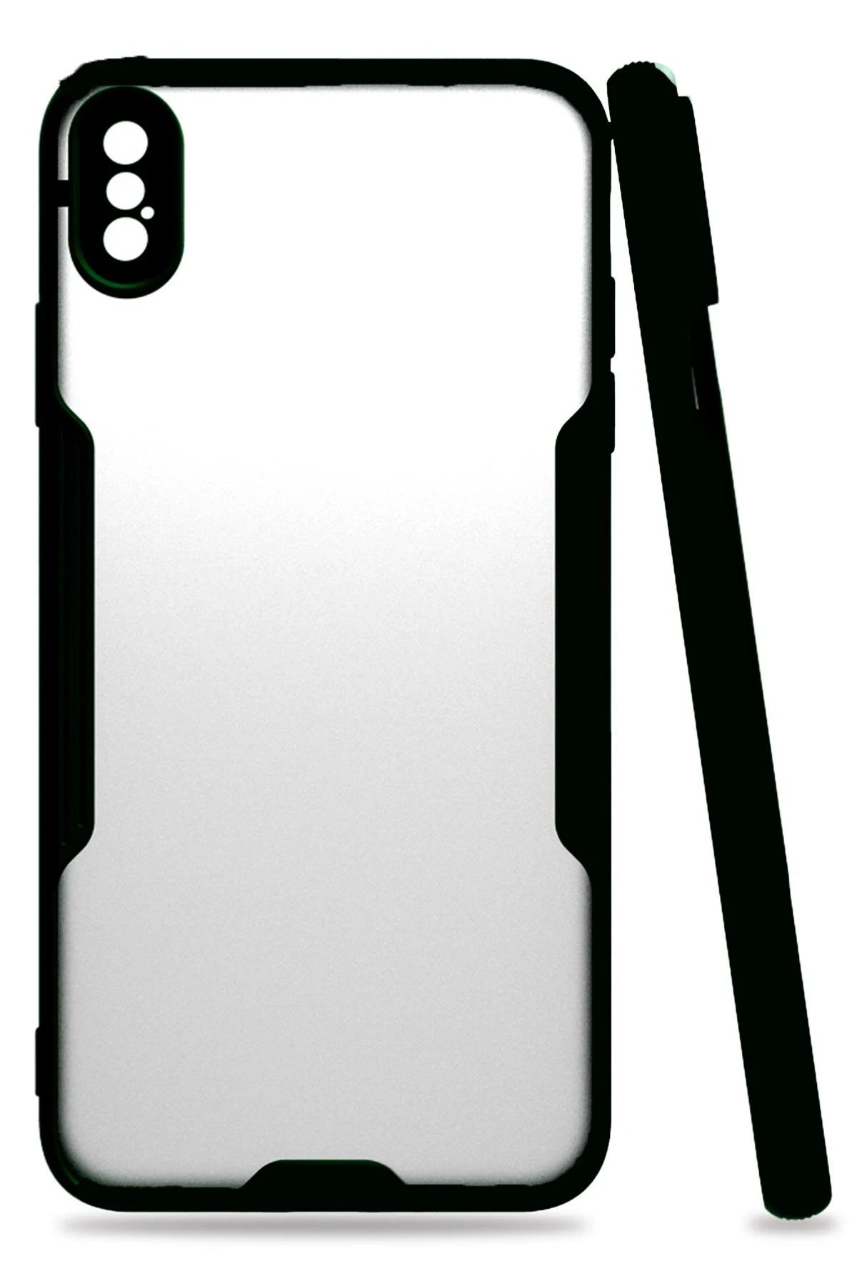 nebaktın Apple iPhone XS Max Kılıf Platin Silikon - Siyah 1