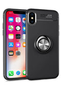 nebaktın Apple iPhone XS Max Kılıf Range Yüzüklü Silikon - Siyah 1