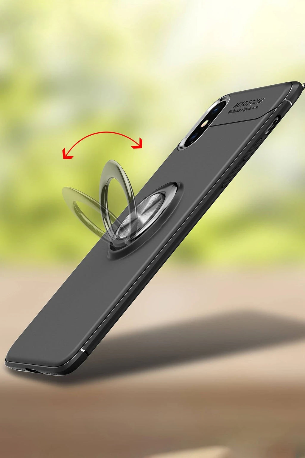 nebaktın Apple iPhone XS Max Kılıf Range Yüzüklü Silikon - Siyah 3