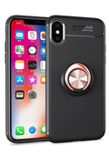 nebaktın Apple iPhone XS Max Kılıf Range Yüzüklü Silikon - Siyah-Gold 1