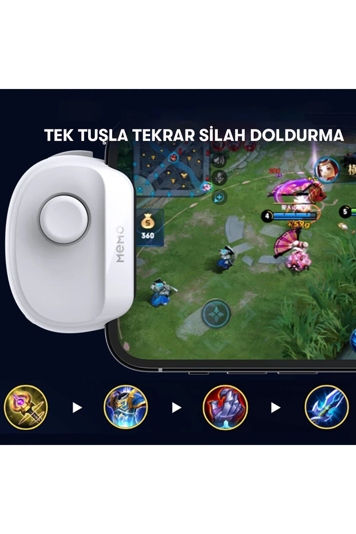 nebaktın Memo MB01 Oyun Tuşu - Beyaz 5