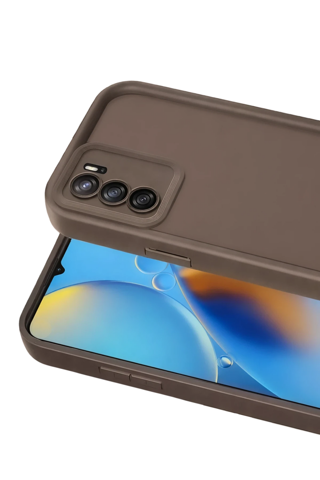 nebaktın Oppo A16 Kılıf Viera Silikon - Kahverengi 2