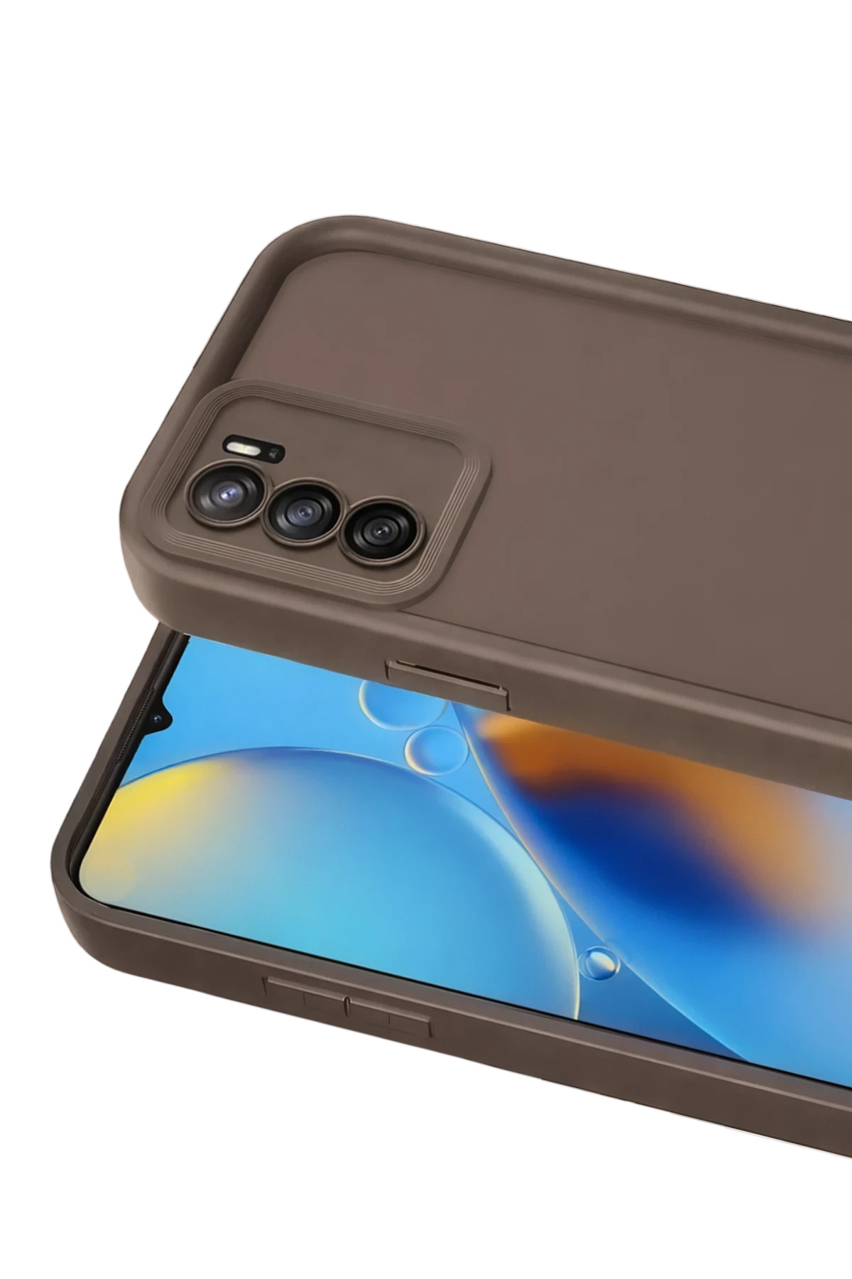 nebaktın Oppo A16 Kılıf Viera Silikon - Kahverengi 2