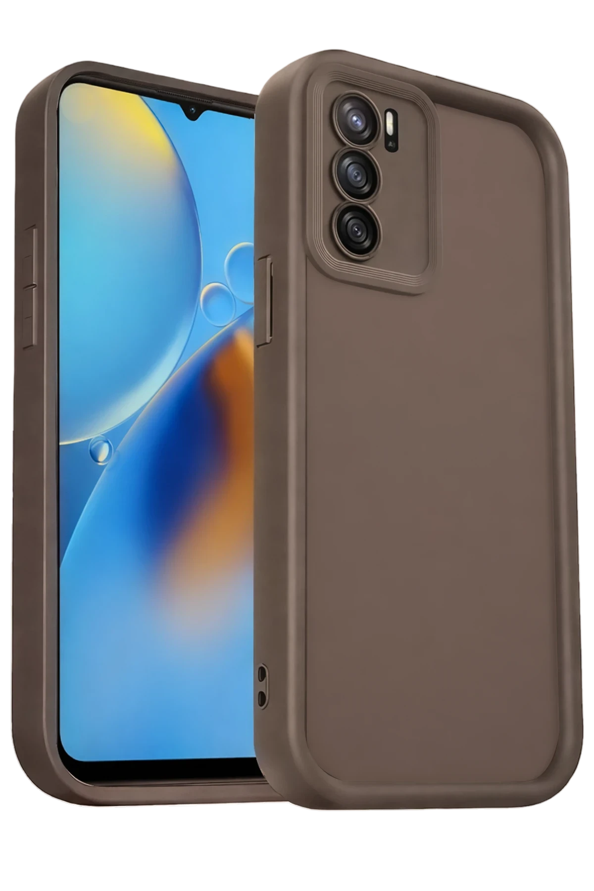 nebaktın Oppo A16 Kılıf Viera Silikon - Kahverengi 1