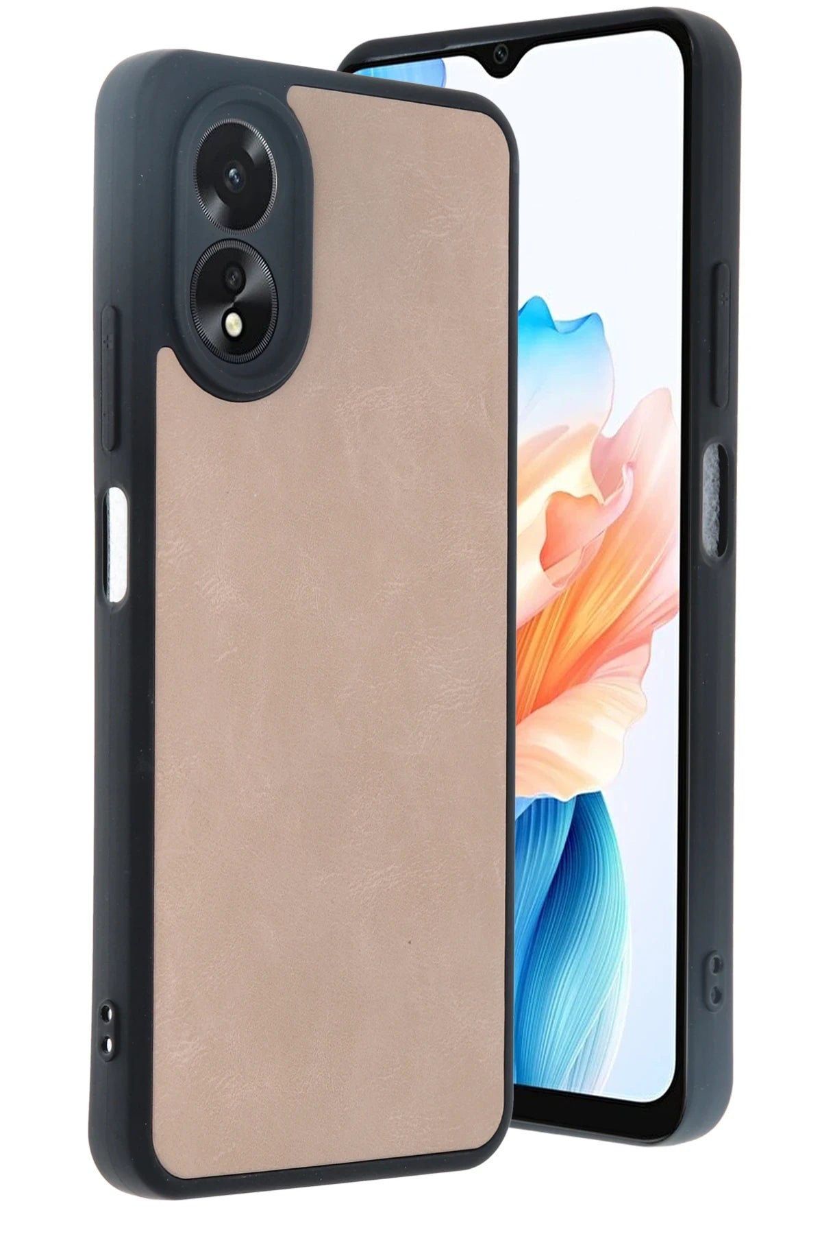 nebaktın Oppo A38 Kılıf Aras Deri Kapak - Pudra 1