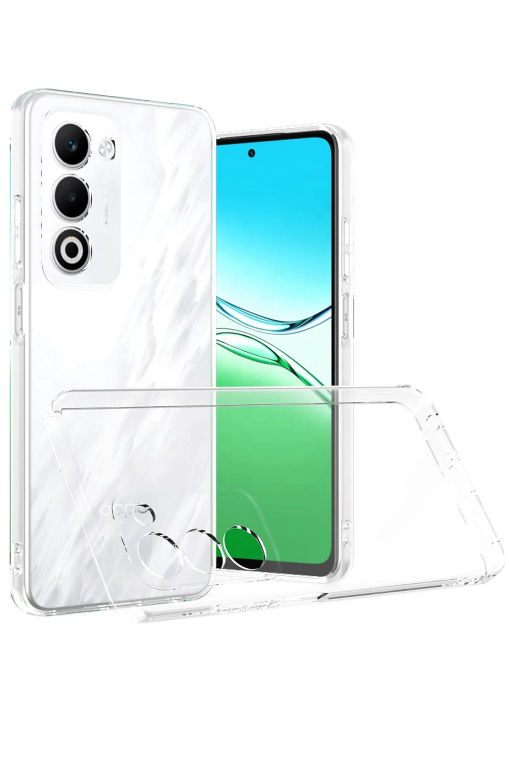 nebaktın Oppo A5 4G Lüx Şeffaf Silikon - Şeffaf 1