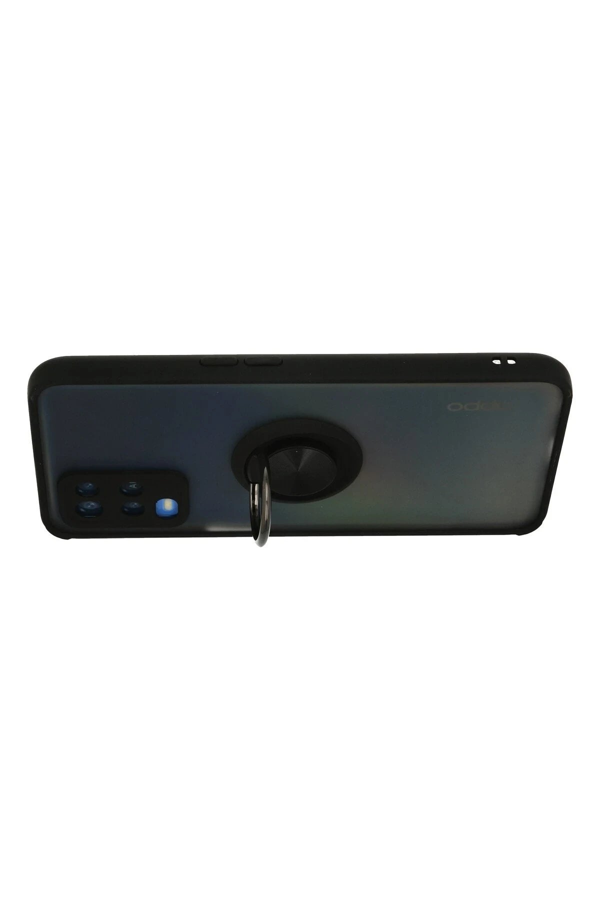 nebaktın Oppo A54 4G Kılıf Montreal Yüzüklü Silikon Kapak - Siyah 3