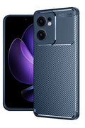 nebaktın Oppo Reno 13F Kılıf Auto Focus Karbon Kapak - Lacivert 1
