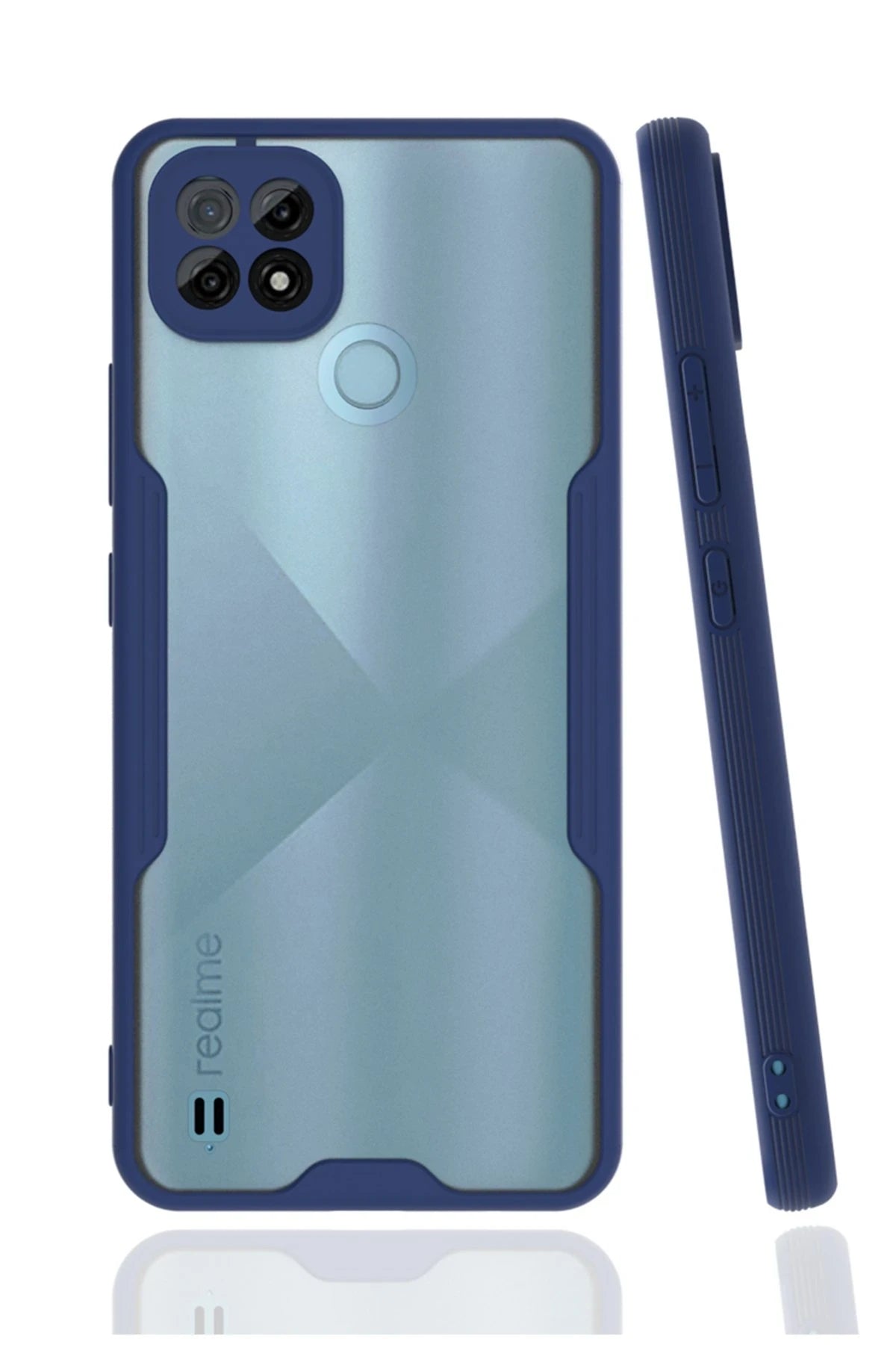 nebaktın Realme C21 Kılıf Platin Silikon - Lacivert 1