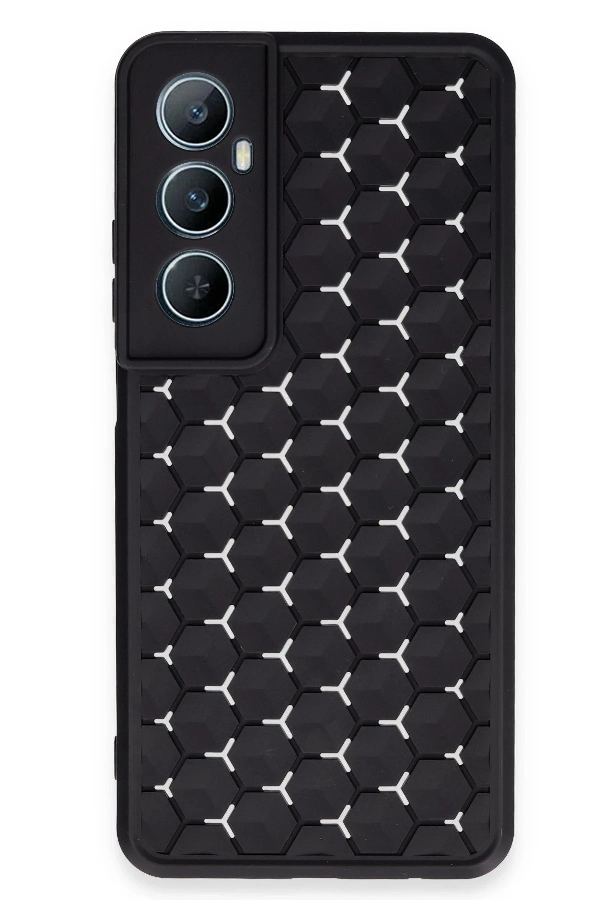 nebaktın Realme C65 Kılıf Petek Silikon Kapak - Siyah 1