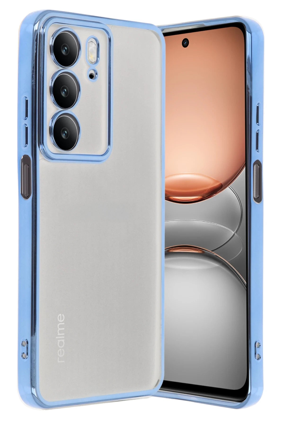 nebaktın Realme C75 4G Kılıf Razer Lensli Silikon - Açık Mavi 1