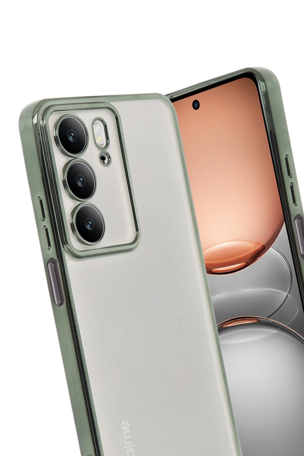 nebaktın Realme C75 4G Kılıf Razer Lensli Silikon - Yeşil 3