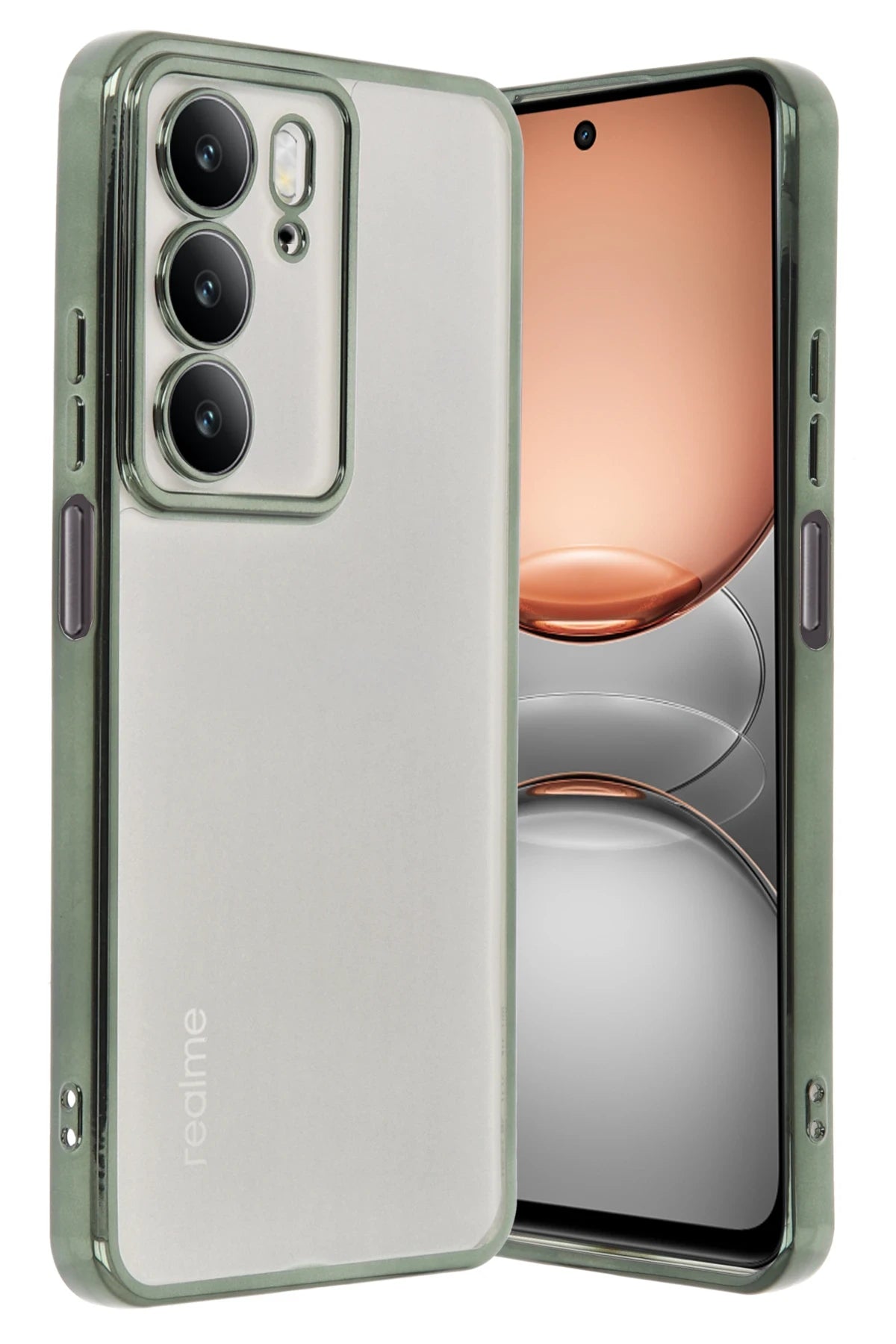 nebaktın Realme C75 4G Kılıf Razer Lensli Silikon - Yeşil 1