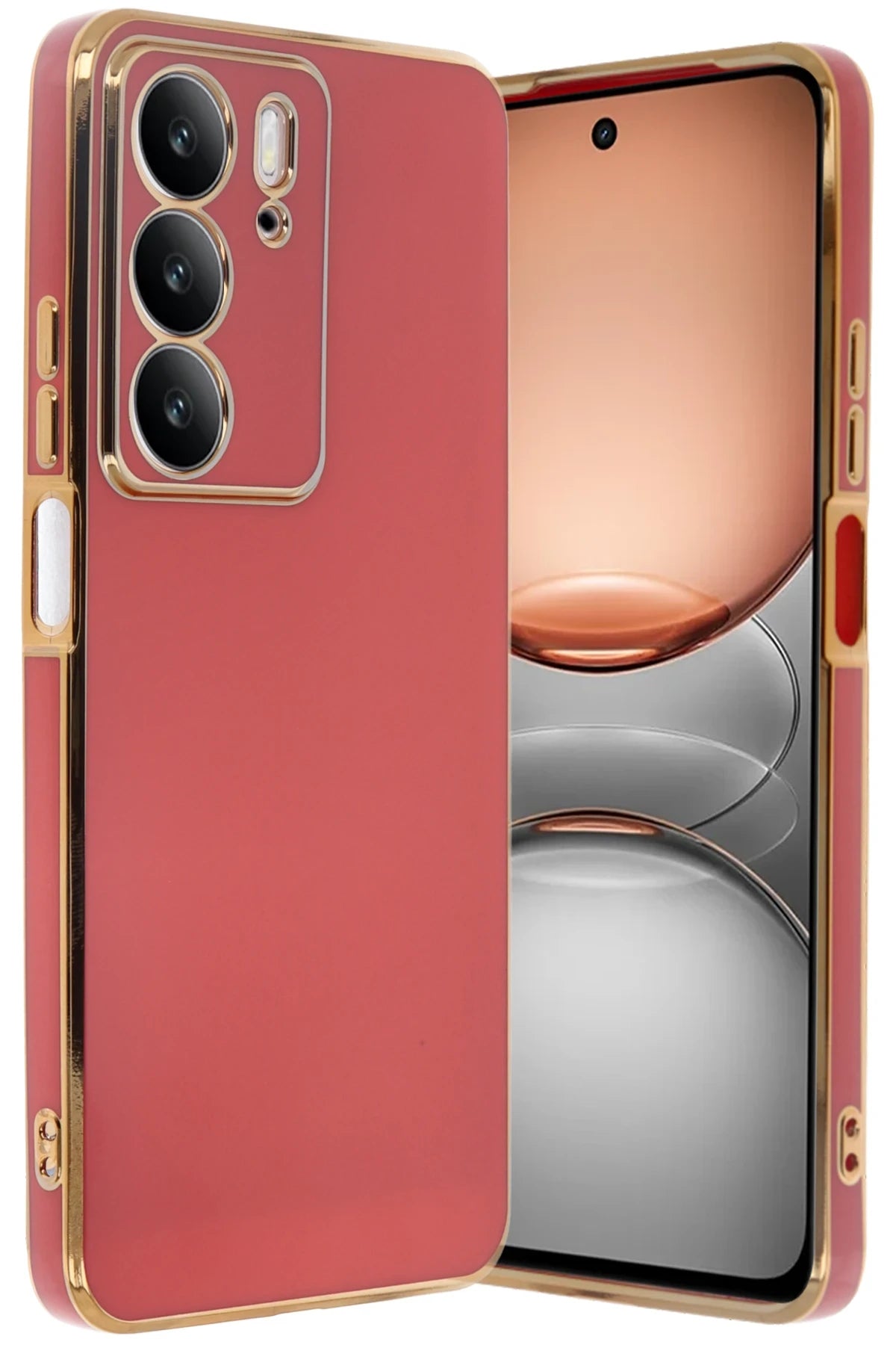 nebaktın Realme C75 4G Kılıf Volet Silikon - Kırmızı 1