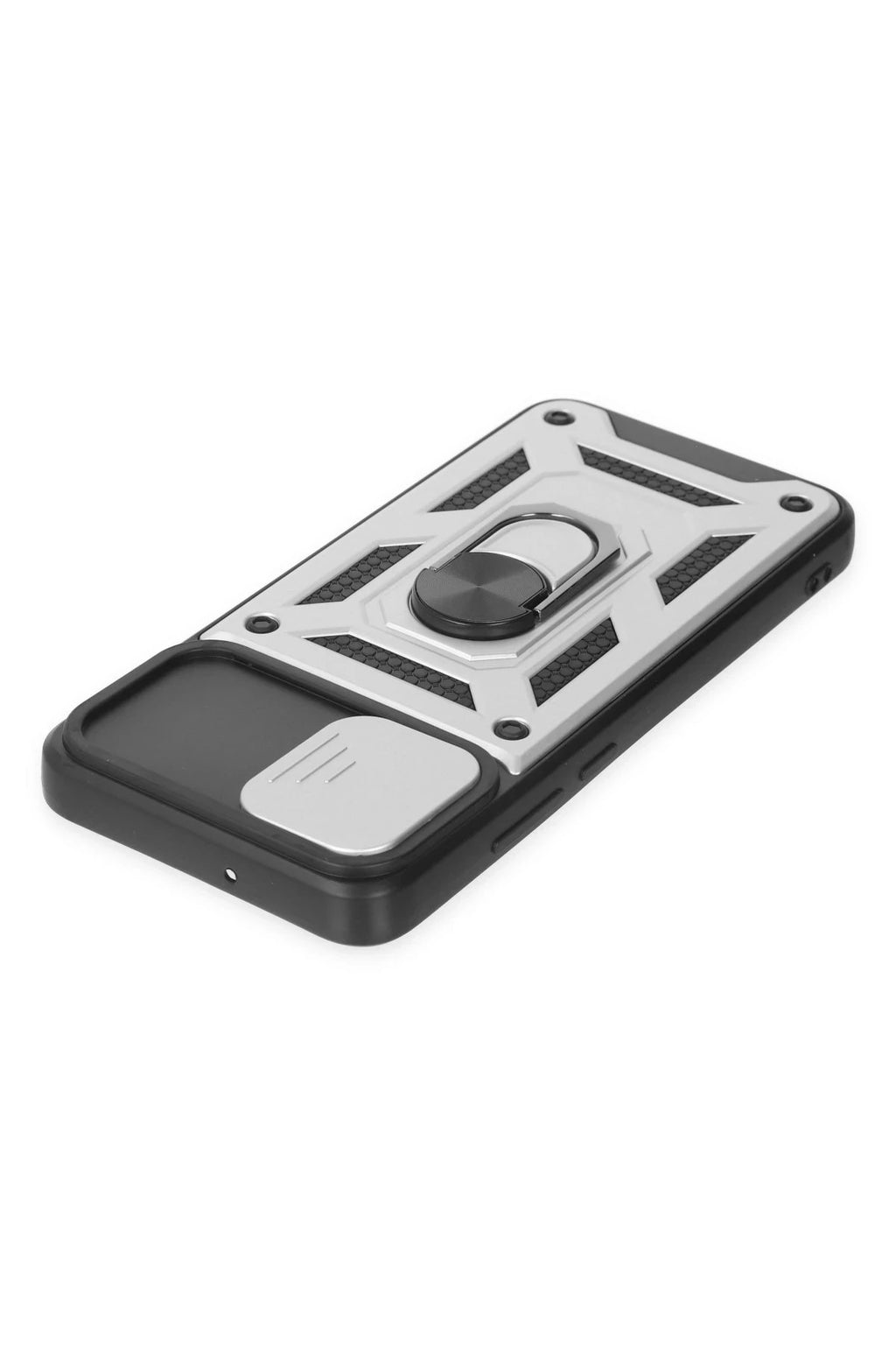 nebaktın Samsung Galaxy A03 Kılıf Pars Lens Yüzüklü Silikon - Gümüş 5