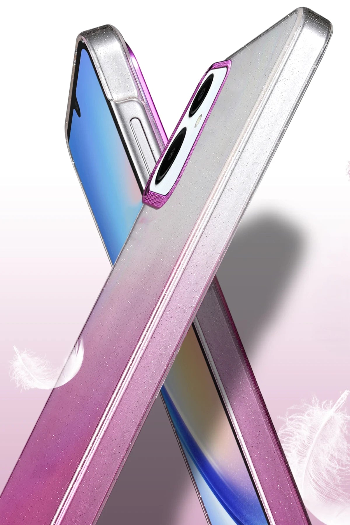 nebaktın Samsung Galaxy A06 Glossy Kapak - Pembe 3