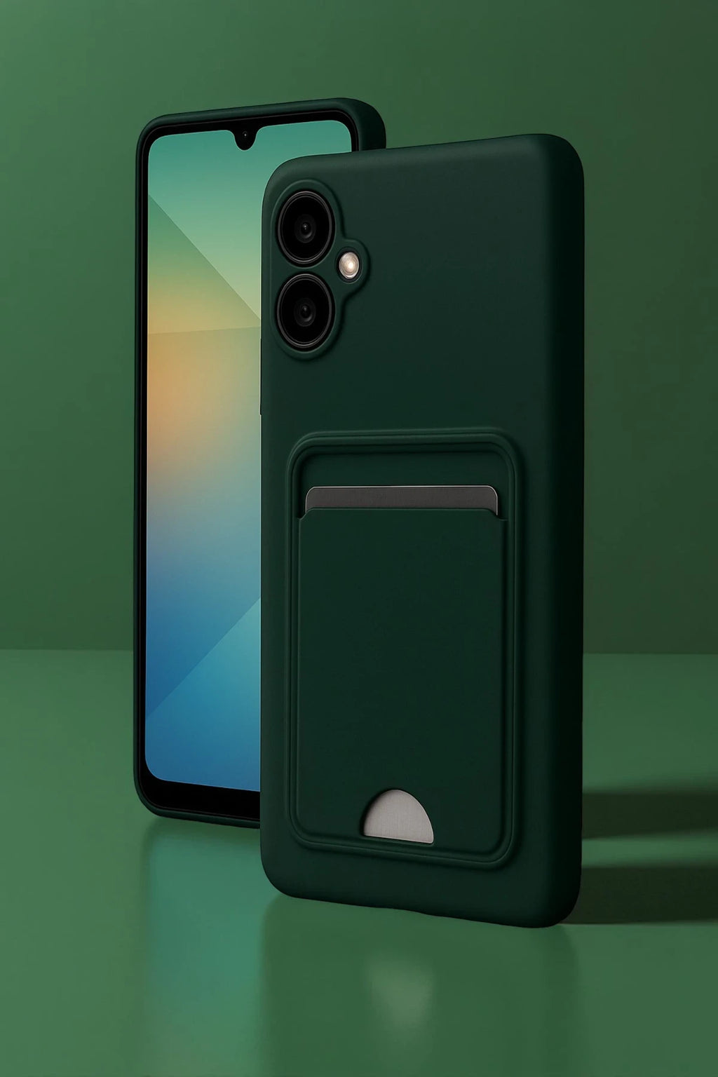nebaktın Samsung Galaxy A06 Kılıf Kelvin Kartvizitli Silikon - Kırmızı 2