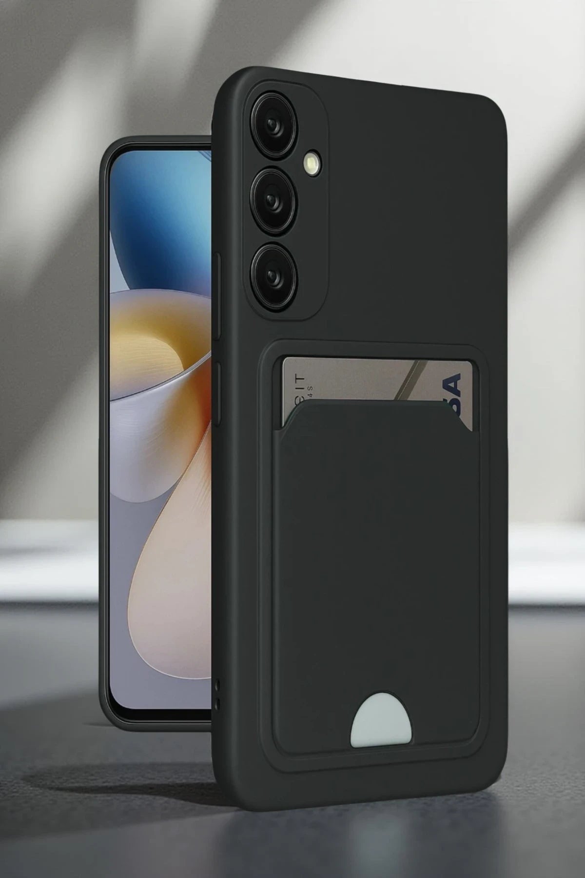 nebaktın Samsung Galaxy A16 5G Kılıf Kelvin Kartvizitli Silikon - Lacivert 2