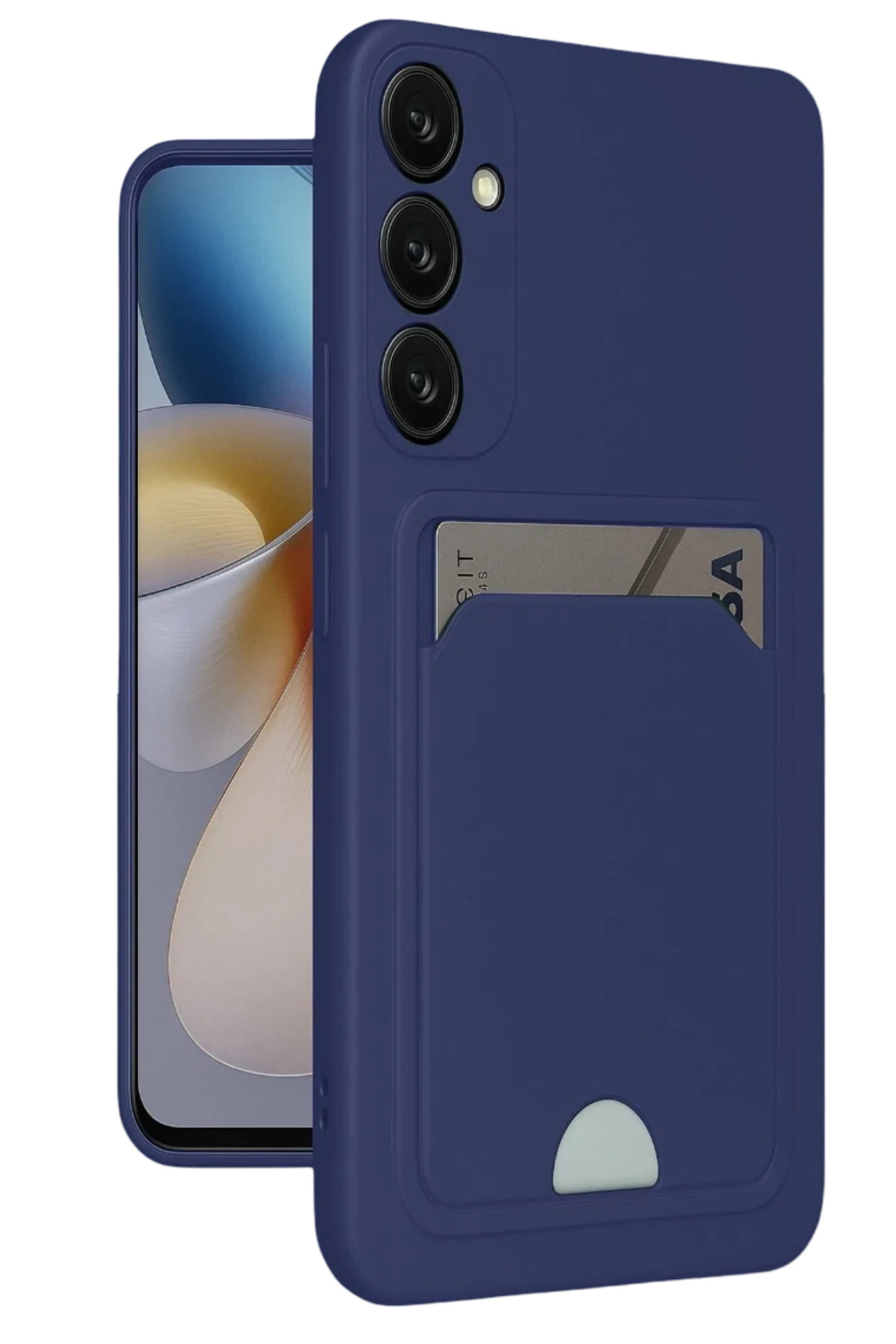 nebaktın Samsung Galaxy A16 5G Kılıf Kelvin Kartvizitli Silikon - Lacivert 1