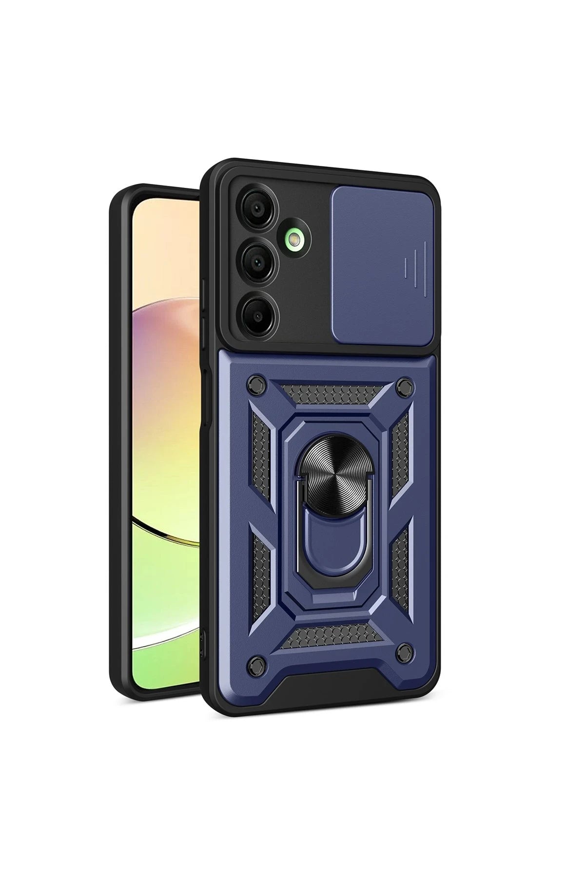 nebaktın Samsung Galaxy A16 5G Kılıf Pars Lens Yüzüklü Silikon - Lacivert 1