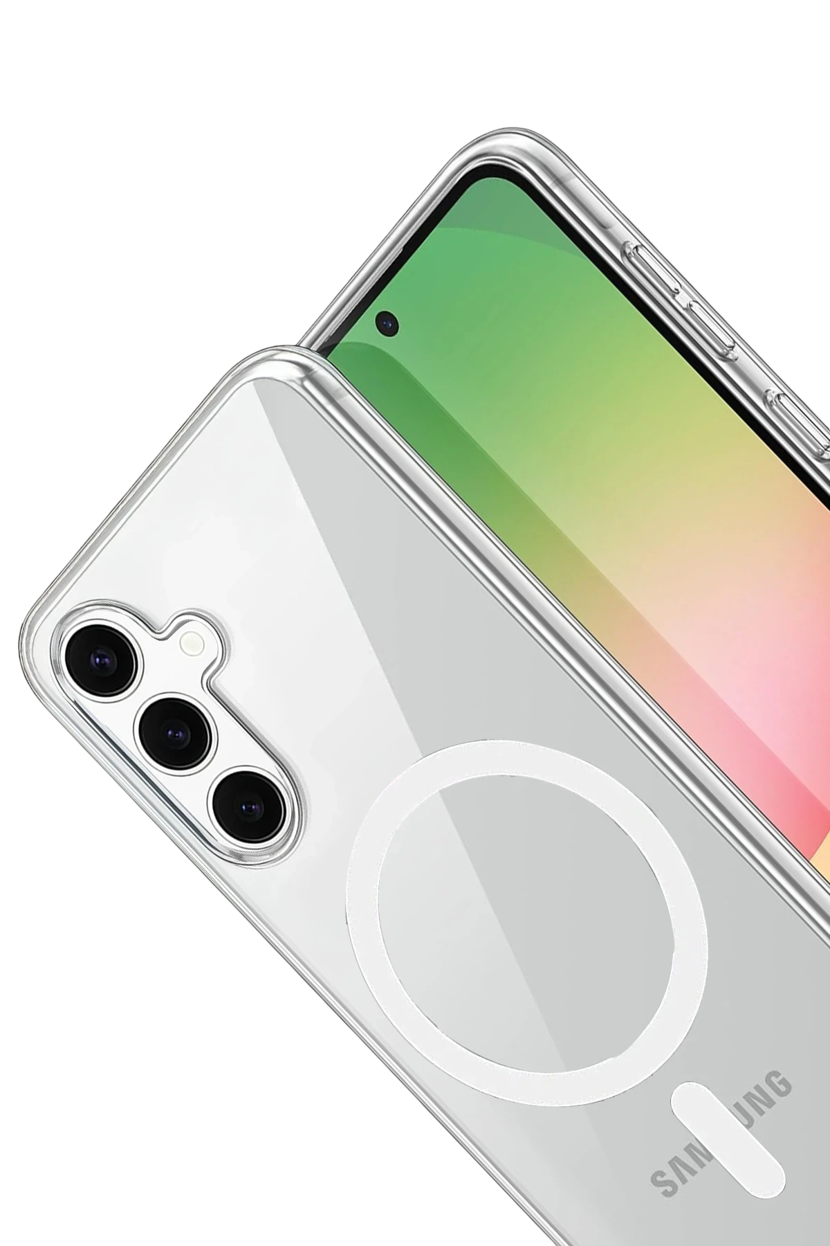 nebaktın Samsung Galaxy A17 5G Combo Sert Şeffaf Magsafe Kapak - Şeffaf 3