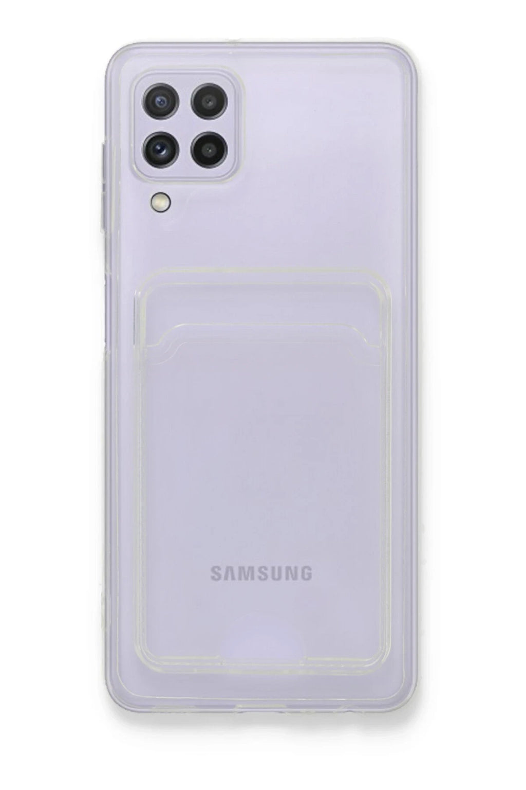 nebaktın Samsung Galaxy A22 Kılıf Kart Şeffaf Silikon - Şeffaf 2