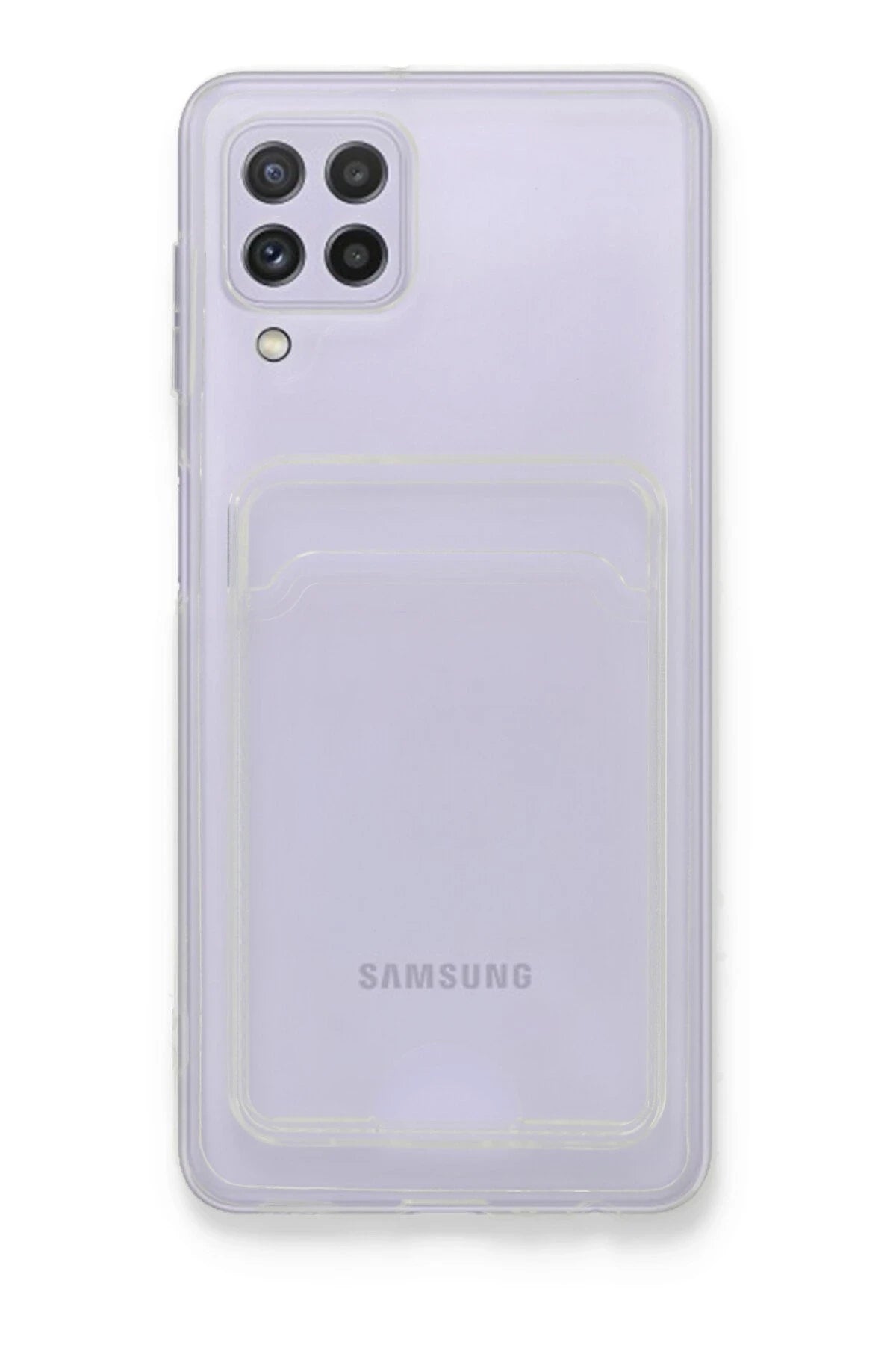 nebaktın Samsung Galaxy A22 Kılıf Kart Şeffaf Silikon - Şeffaf 2