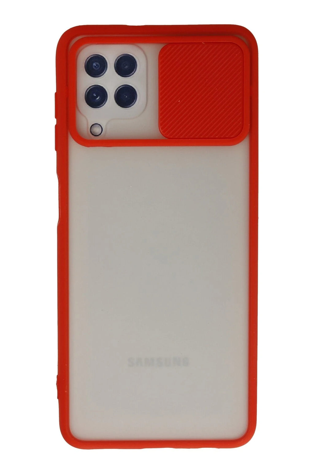 nebaktın Samsung Galaxy A22 Kılıf Palm Buzlu Kamera Sürgülü Silikon - Kırmızı 1