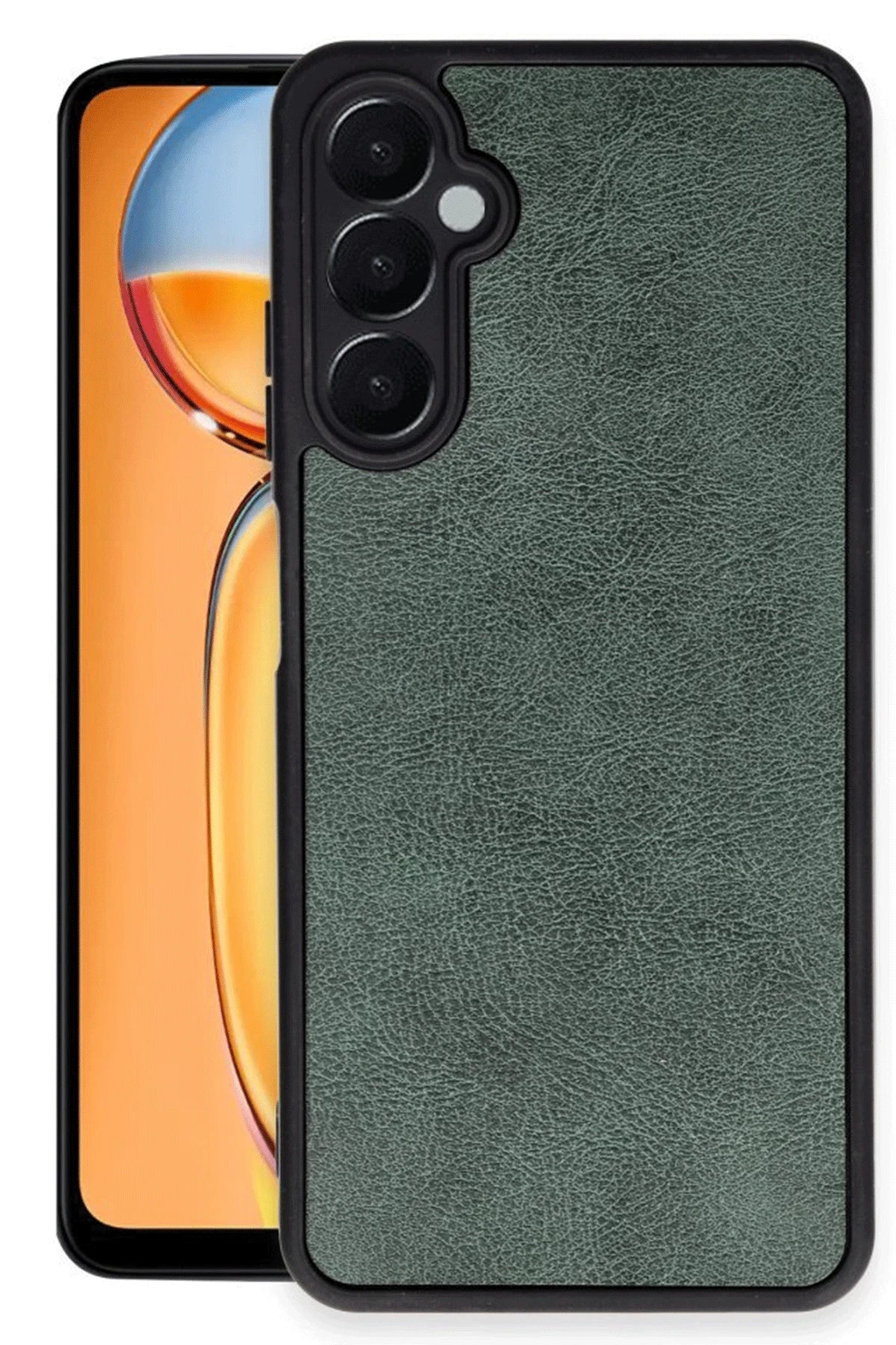 nebaktın Samsung Galaxy A26 Kılıf Aras Deri Kapak - Koyu Yeşil 1