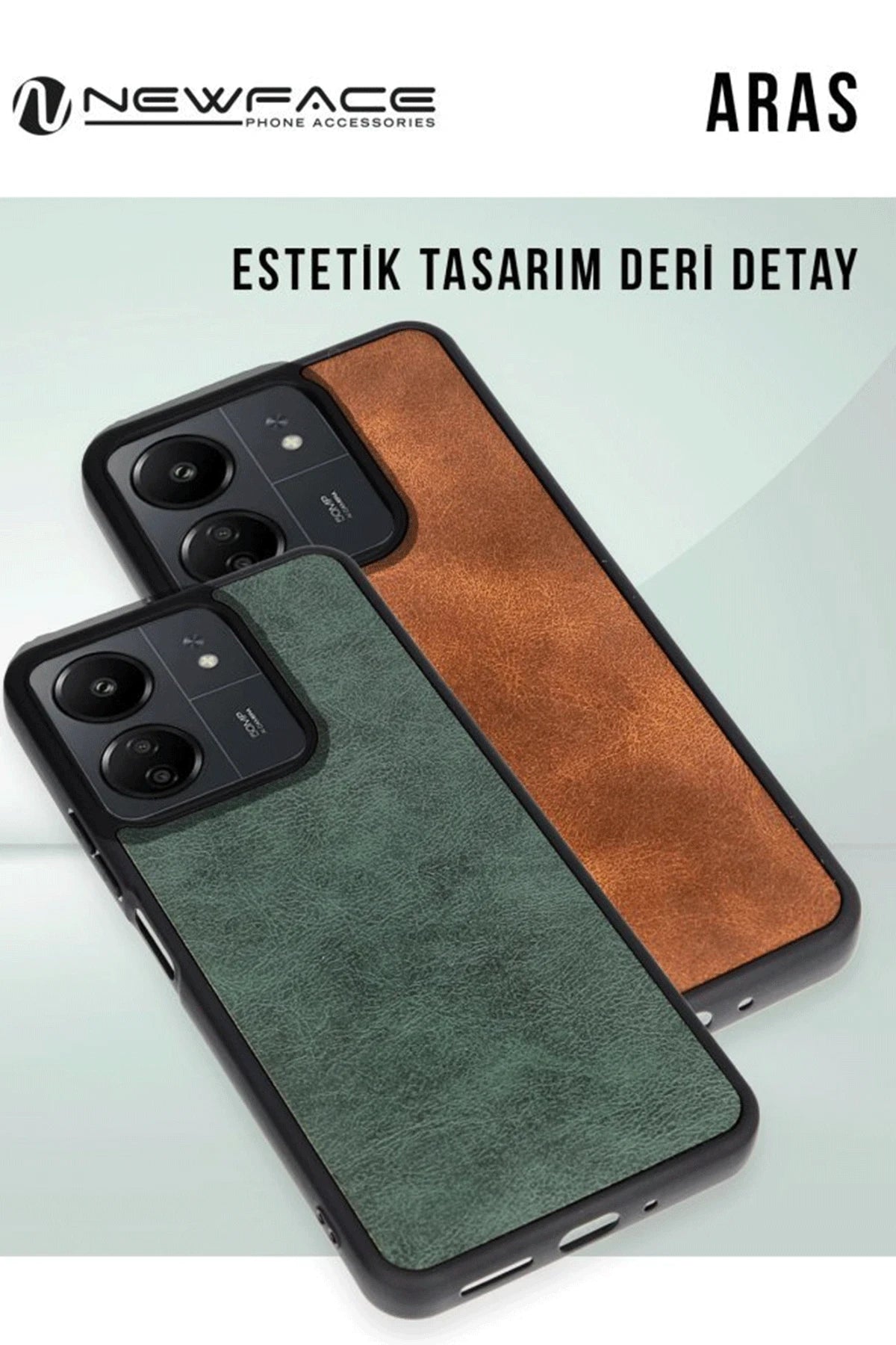 nebaktın Samsung Galaxy A26 Kılıf Aras Deri Kapak - Taba 3