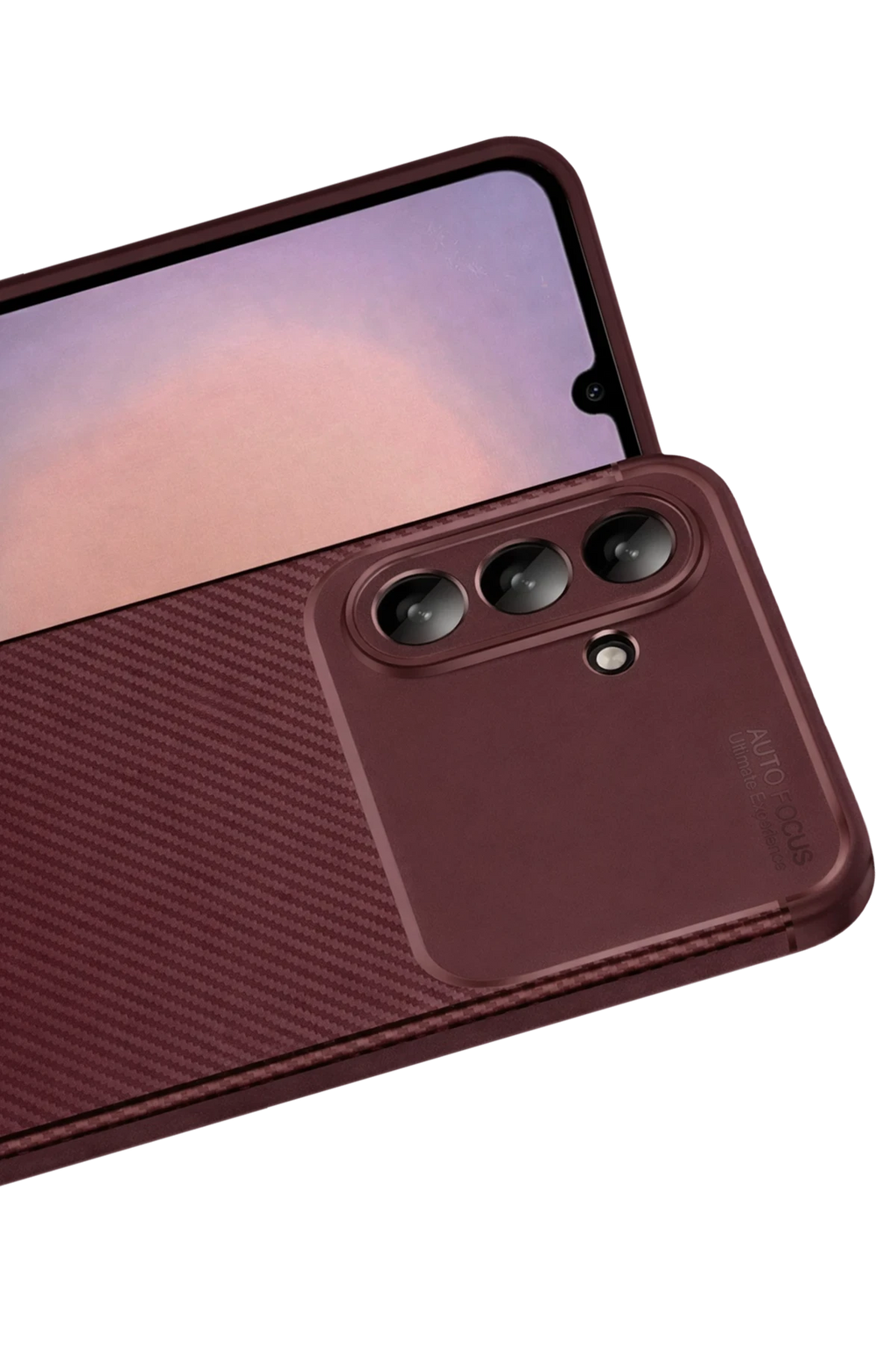 nebaktın Samsung Galaxy A26 Kılıf Auto Focus Karbon Kapak - Bordo 2