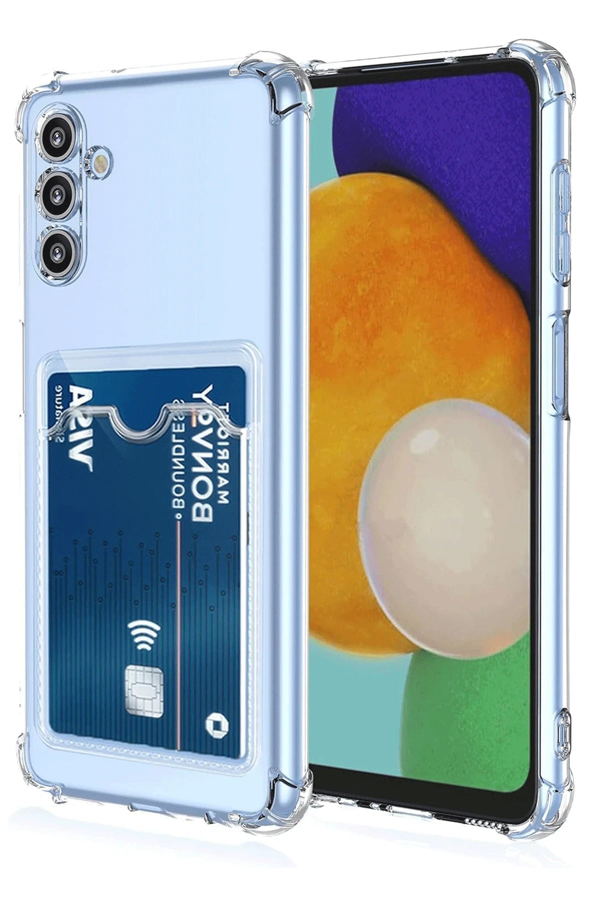 nebaktın Samsung Galaxy A26 Kılıf Kart Şeffaf Silikon - Şeffaf 1