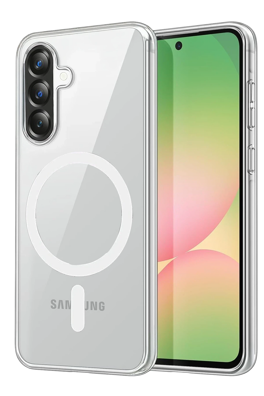 nebaktın Samsung Galaxy A27 5G Combo Sert Şeffaf Magsafe Kapak - Şeffaf 1